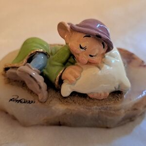 Disney Dopey RARE Ron Lee  Sleeping  Signed  limited edition Excellent!